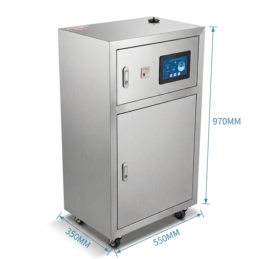 HERO Irrigation Hydrogen Nano-bubble System dimensions diagram: 550 mm wide, 350 mm deep, 970 mm high