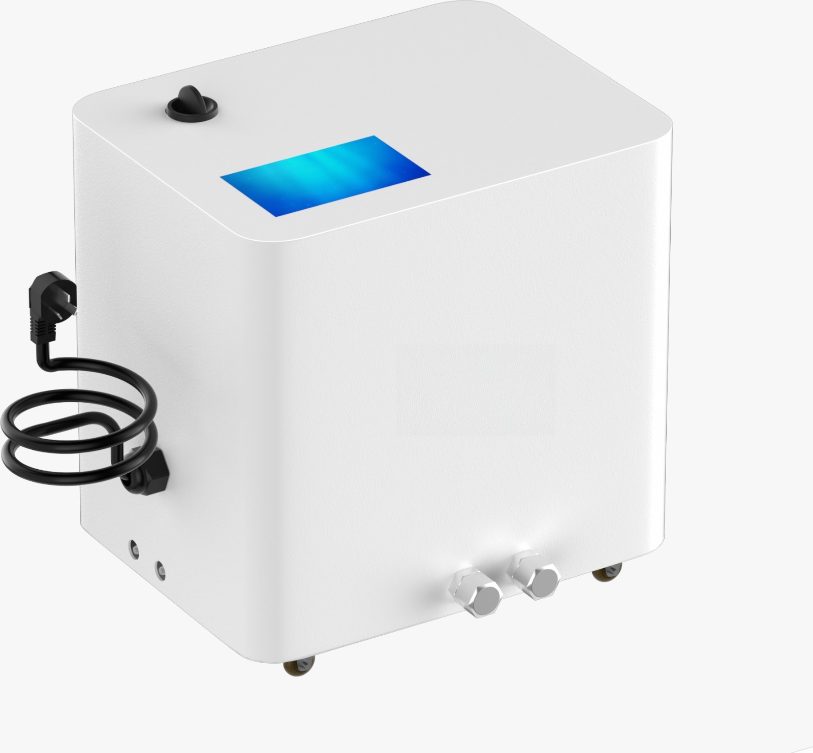 HERO Bath Compact hydrogen bath unit — white benchtop chassis with touch display and twin outlet fittings