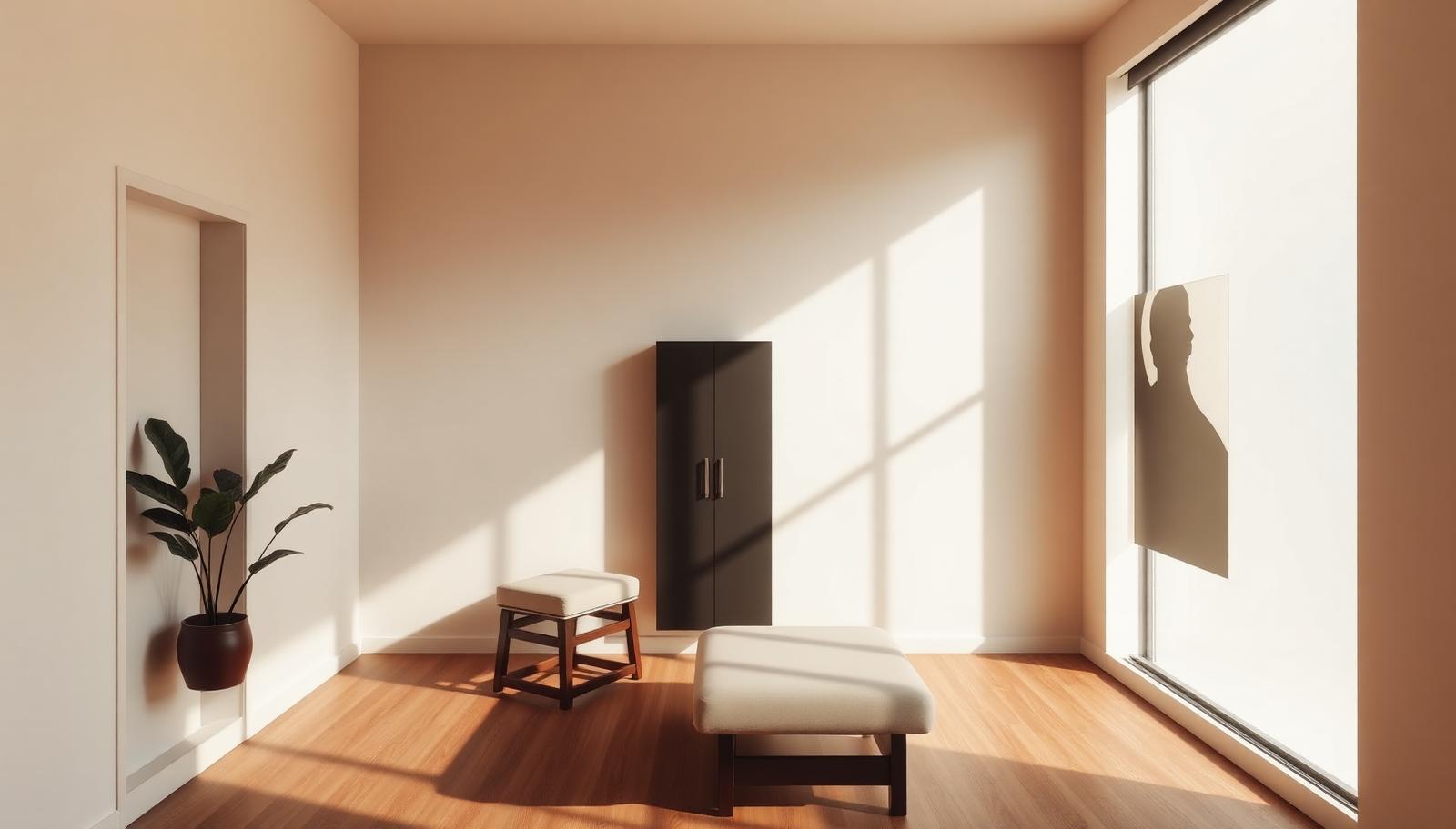 Calm US home wellness space set up for a daily hydrogen routine