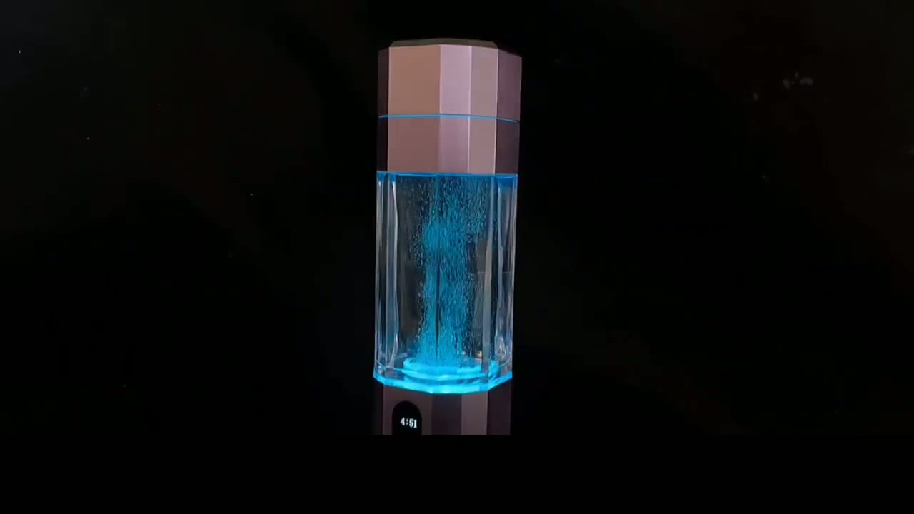 QY01 hydrogen water bottle running a cycle, front view